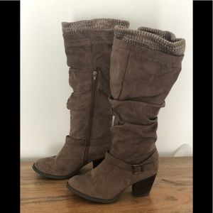 Taupe Suede Boots